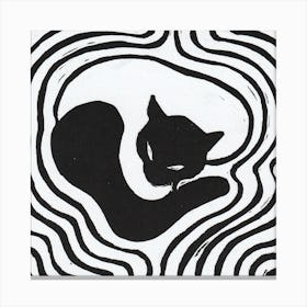 Black&White Cat 2 Canvas Print