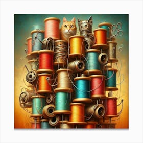 Spools Of Thread Canvas Print