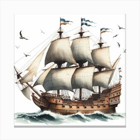 Ship of Flying Dutchman 2 Canvas Print