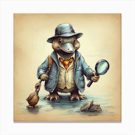 Detective Duck 13 Canvas Print