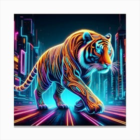 Neon Tiger 1 Canvas Print