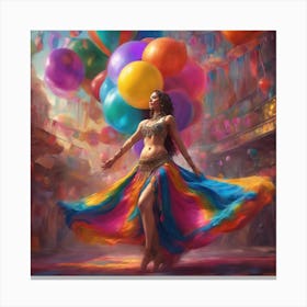 730484 She Is Belly Dancing In A Dance Suit Painted With Xl 1024 V1 0 Canvas Print