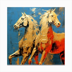 Two Horses Canvas Print