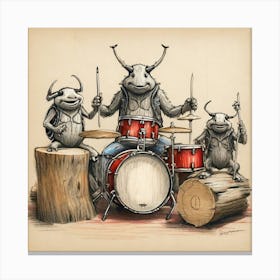 Beetle Band Canvas Print