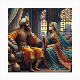 Islamic Couple25 Canvas Print