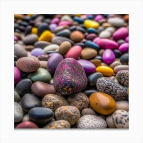 Colorful Pebbles Canvas Print