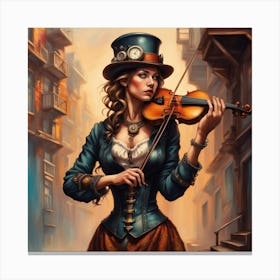 Steampunk Violin Canvas Print