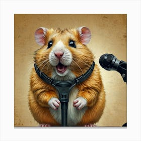 Hamster Singing 13 Canvas Print