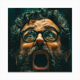 Man With Glasses And Beard Canvas Print