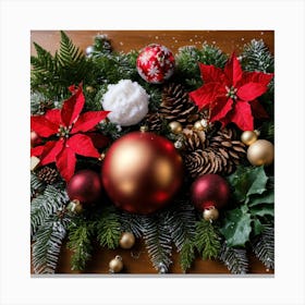 Christmas Table Decoration Canvas Print