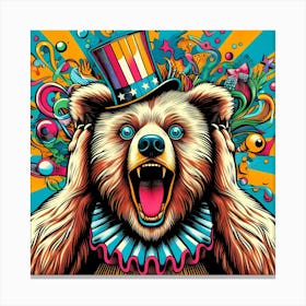 Clown Bear Canvas Print