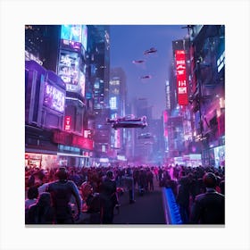 Futuristic Cityscape 2 Canvas Print