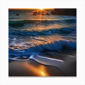 Sunset On The Beach 808 Canvas Print