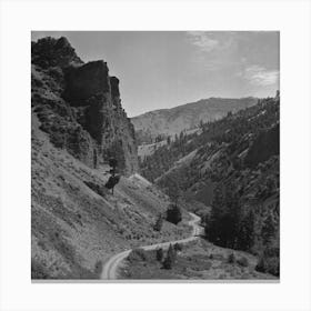 Lemhi County, Idaho, Road Down Williams Creek Valley By Russell Lee Canvas Print