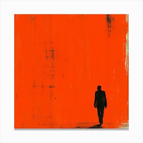 Man In Orange Canvas Print