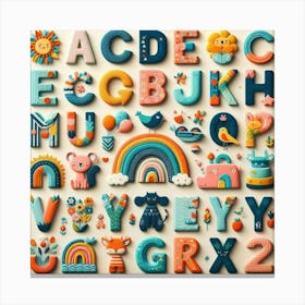 Alphabets For Kids Wall Art Canvas Print