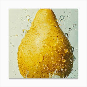 Pear Splashing Water Canvas Print