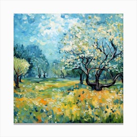 Apple Trees In Spring Canvas Print