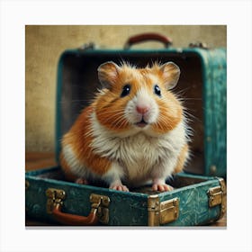 Hamster In Suitcase 4 Canvas Print