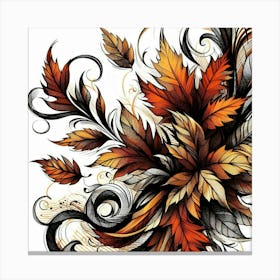 Autumn leaves swirling 4 Canvas Print