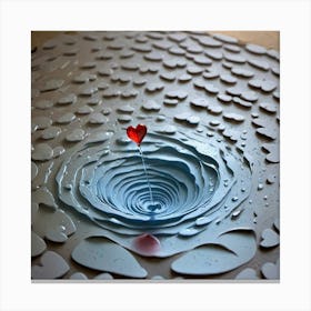 Heart In A Hole Canvas Print