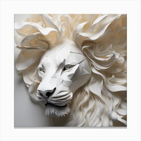 Lion Paper Sculpture Canvas Print