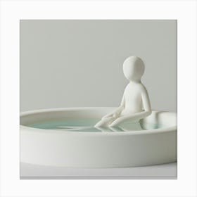 Person In The Water Canvas Print