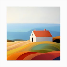 Serene Mountain Sunset Landscape – Tranquil Nature Wall Art Canvas Print