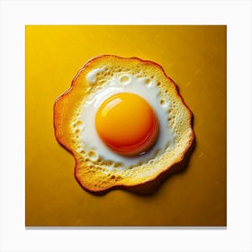 Firefly Textured Signal Yellow Sheet With Glossy Fried Egg Design 89134 Canvas Print