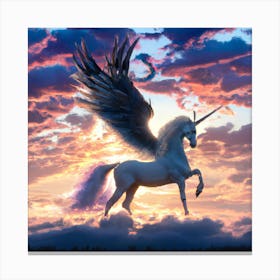 Unicorn In The Sky Canvas Print