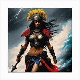 warrior queen Canvas Print