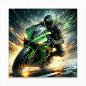 Kawasaki Racer Canvas Print