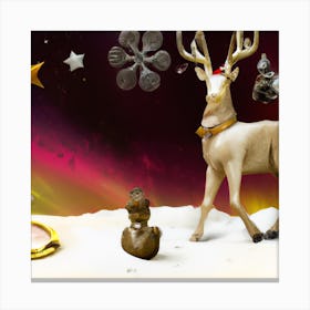 Christmas Reindeer 003 1 Canvas Print