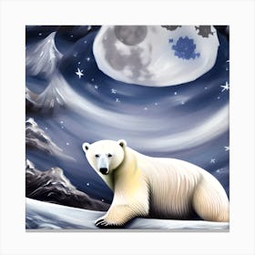 Beautiful Polar Bear Canvas Print