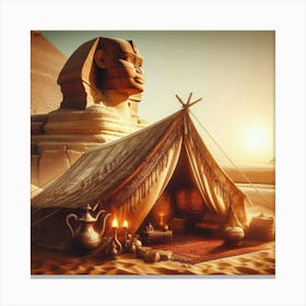 Tent And Sphinx 1 Canvas Print