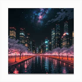 City At Night(1) Canvas Print