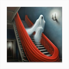 Ghost On The Stairs Canvas Print