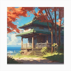 House By The Sea Canvas Print