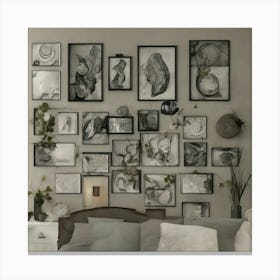 Room With Lots Of Pictures Canvas Print