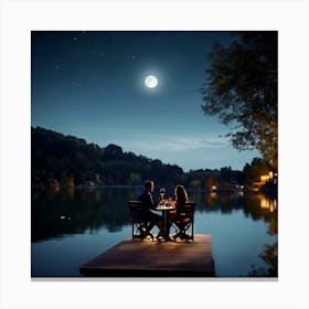 Moonlit Date Canvas Print