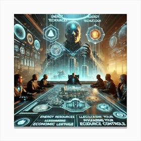 A Sci Fi Themed Scene Showcasing The Iron Ember Gu Economic Leverage Canvas Print