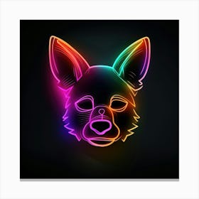 Neon Chihuahua 2 Leinwandbild