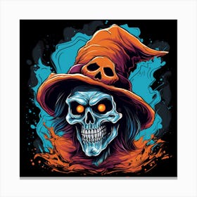 Witch Skeleton Canvas Print