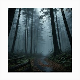 Foggy Forest Canvas Print