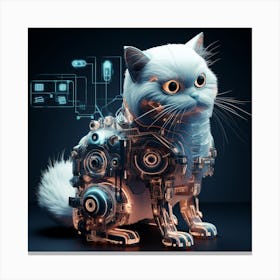 Futuristic Cat 2 Canvas Print