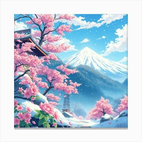 Beautiful pink cherry blossom Canvas Print