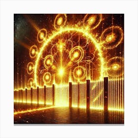 Celestial Firewall Barrier Of Fire Canvas Print