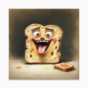 Cartoon Bread 6 Canvas Print