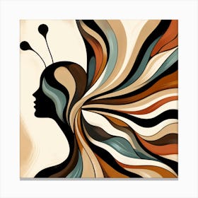 Butterfly Woman Abstract VII Canvas Print