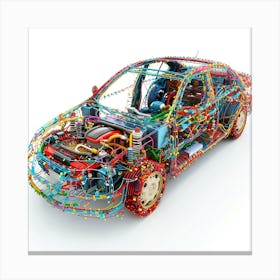 Wire Car 2 Canvas Print